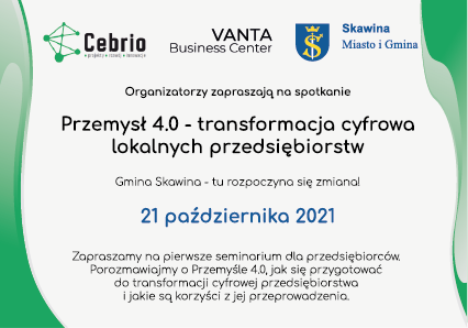 Przemysł 4.0.  - Transformacja cyfrowa lokalnych przedsiębiorstw
